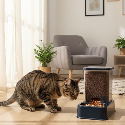 Distributeur de croquettes pour Chat a gravité 