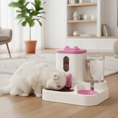 Distributeur de croquettes pour Chat a gravité 
