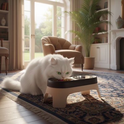 Gamelle Chat surélevée Taupe