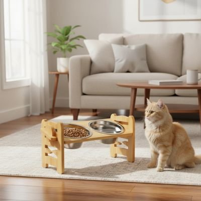 gamelle pour chat inclinée 